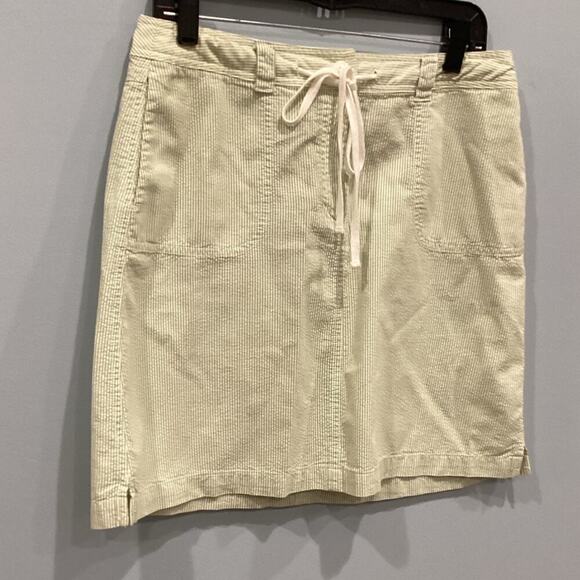 Talbots Womens Skirt Size 10 Green Seersucker Classic Preppy Cotton Summer - Picture 7 of 8